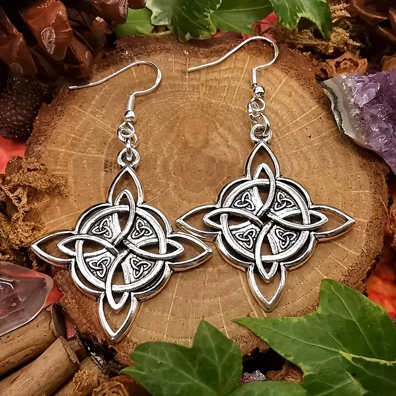 Vintage Heks Knoop Oorbellen Magische Knoop Pagan Wicca Symbool Oorbel voor Mannen Vrouwen Keltische Sieraden Geschenken