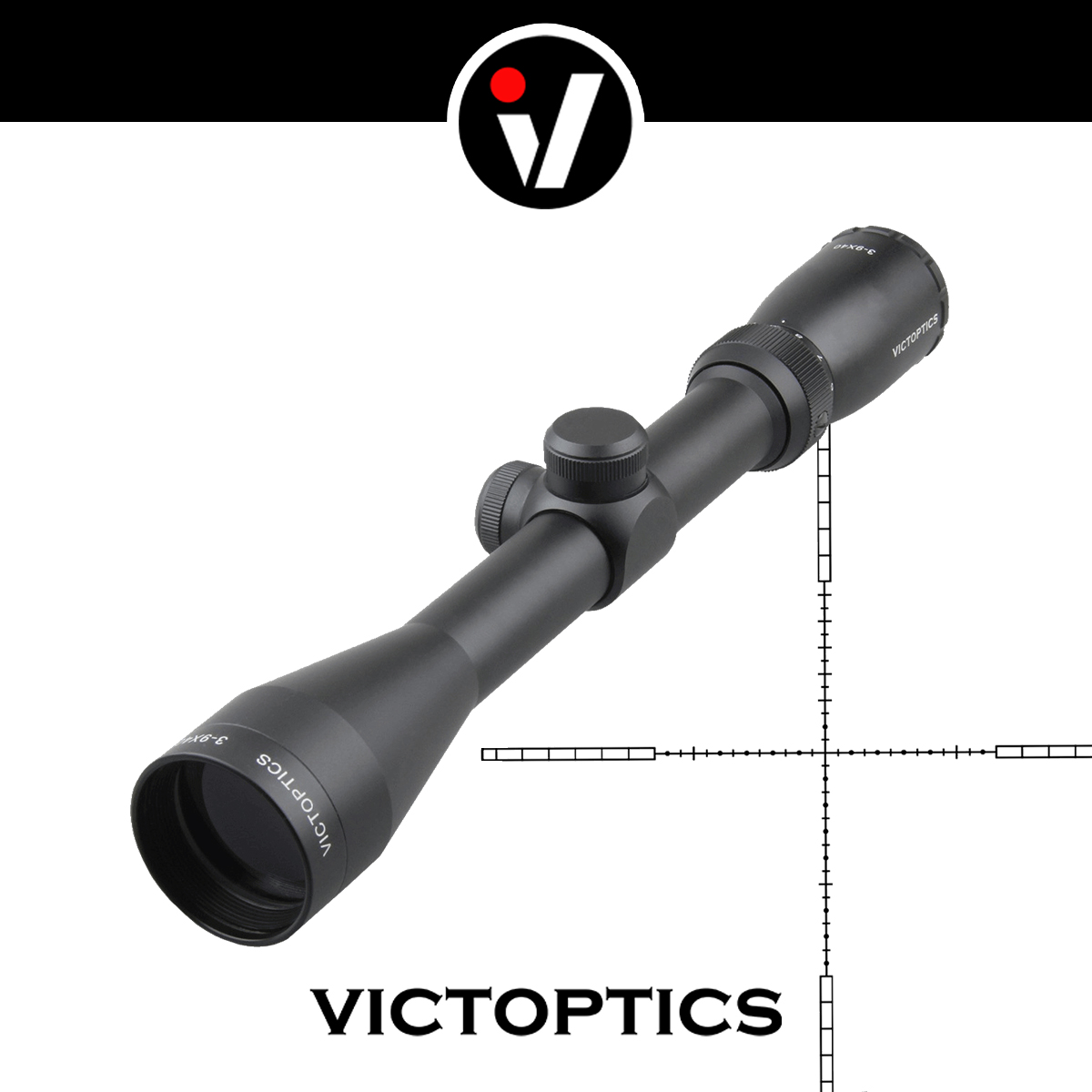 Teropong Senapan Victoptics PAC 3-9x40 SFP dengan Tabung 25.4mm (1'') dan Bidang Pandang Luas untuk Menembak Hama & Permainan Kecil dengan Senapan Angin.