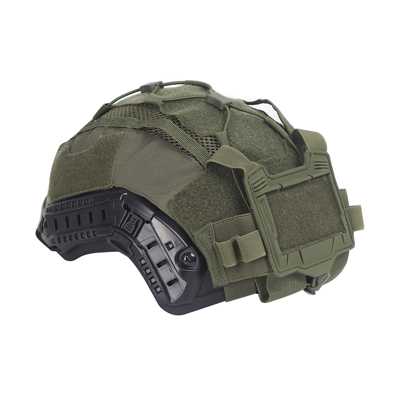 Conjunto de capa de capacete tático para capacete marítimo, bolsa de bateria NVG, capa de malha híbrida de caça para colisão e capacetes balísticos