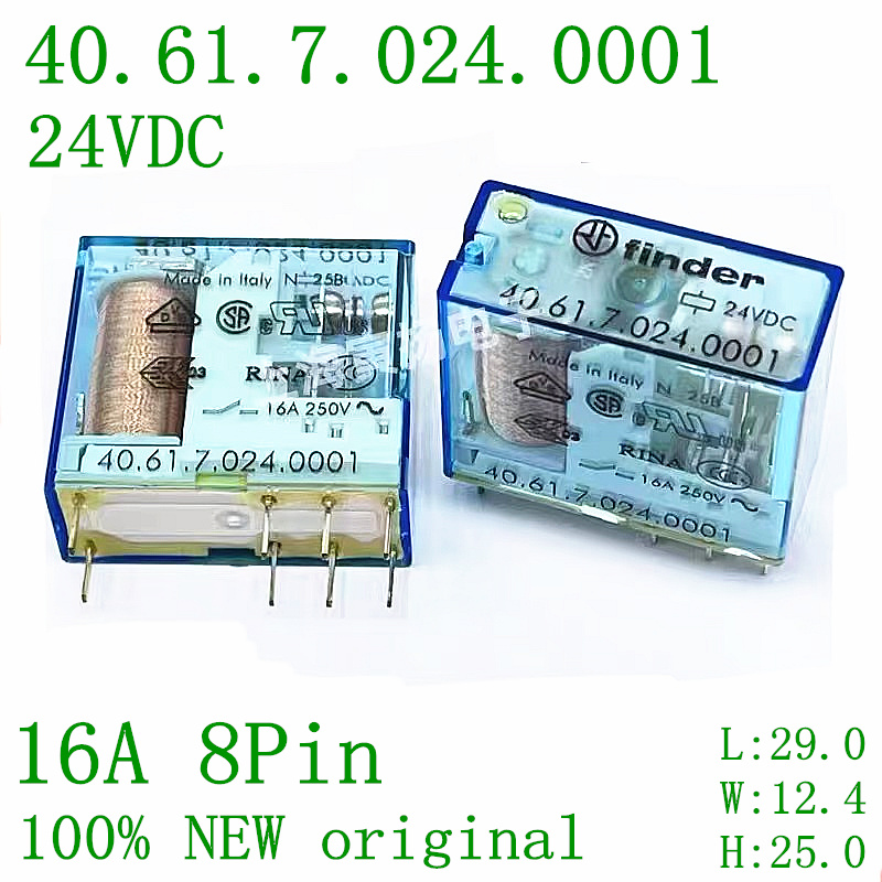 Relé buscador de 5 piezas, 40.61.7.024.0001, 40,61 S, 24VDC, 16A, 8PIN, 100%-Nuevo-original