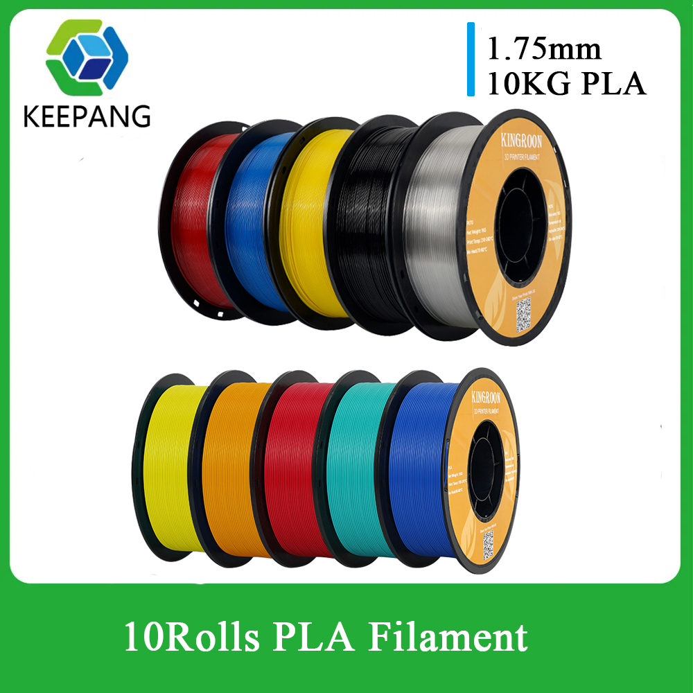 Filamento KINGROON MIX PLA de 10 kg, 1.75 mm, bobina de plástico para impresora 3D, +/-0.02 mm, envasado al vacío, filamento para impresión 3D