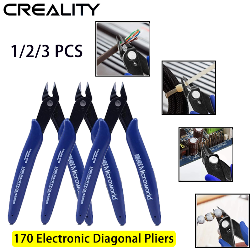 1/2/3pcs 170 Elektronische Diagonale Tang 3D Metalen Model Gereedschap, Diagonale Tang Koolstofstaal Tang 3D Printer Onderdelen Handgereedschap