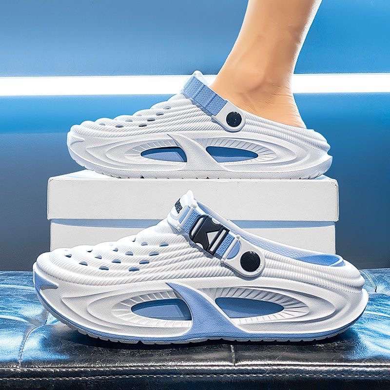 Zoccoli Estivi da Uomo con Suola Spessa, Ciabatte da Spiaggia Antiscivolo a Punta Chiusa, Scarpe Traspiranti per Guida e Attività all'Aperto per Uomini e Donne