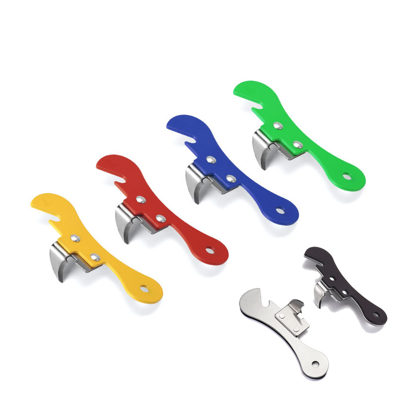 Abridor de tarros de botellas portátil, utensilio de cocina de 4 colores, abrelatas portátil para fiesta de abridor de botellas de emergencia