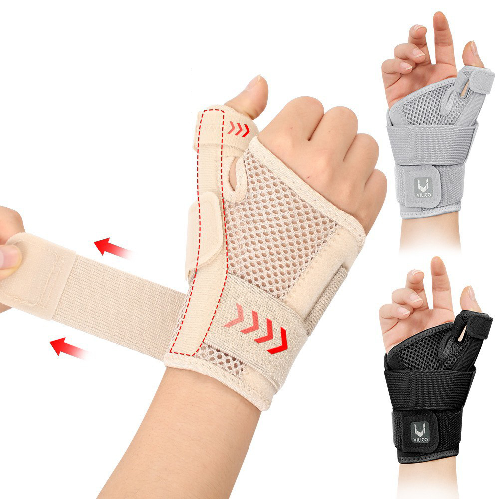 Flexible Splint Wrist Thumb Support Brace for Tendonitis Arthritis Breathable Thumb Protector Guard Fits Right and Left Hand