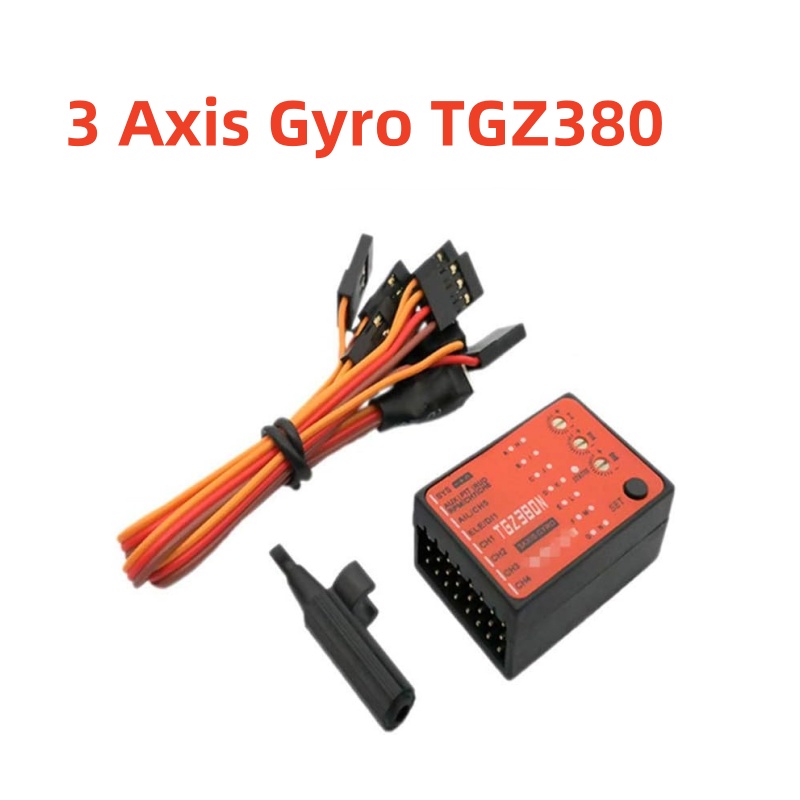 TGZ380N 3 Axis Gyro Flybarless Systeem Gyroscoop W Servokabel Voor Align TREX 450 550 600 700 RC Helicopter Vliegtuigen UAV Drone