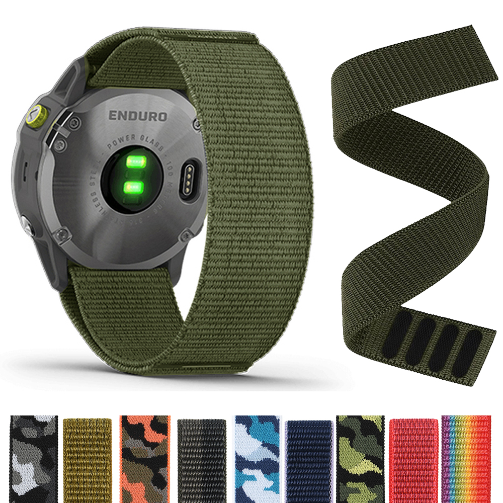 Correa de nailon de 22MM y 26MM para reloj Garmin Fenix 7/7X/6/6X Pro/5X Plus/pulsera de repuesto de zafiro para pulsera Epix Pro Descent MK3/2