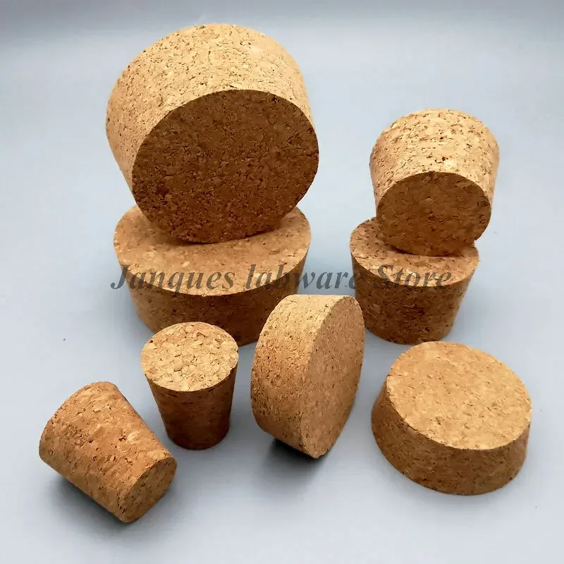 Bộ 5 Đầu Đường Kính 32Mm Đến 83Mm Gỗ Nút Chai Phòng Kính Nút Chặn Chai Ấm Siêu Tốc Pudding Chai Nút Chai Nắp burette Ống Nắp Gỗ