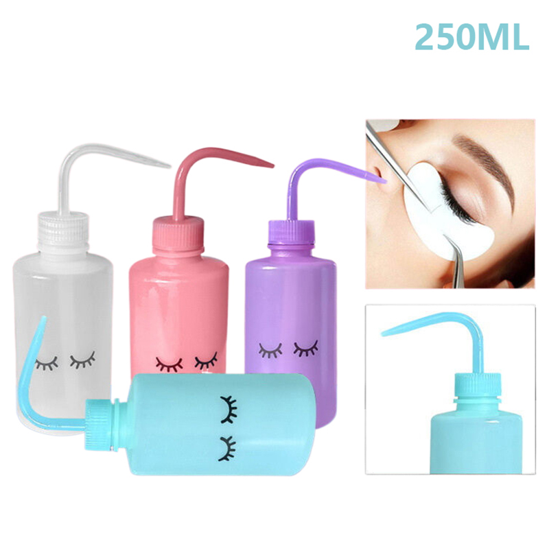 250ml น้ํา Squirt ขวดความปลอดภัยล้างรดน้ําเครื่องมือพลาสติกบีบซักผ้าสําหรับ Eyelash EXTENSION TATTOO