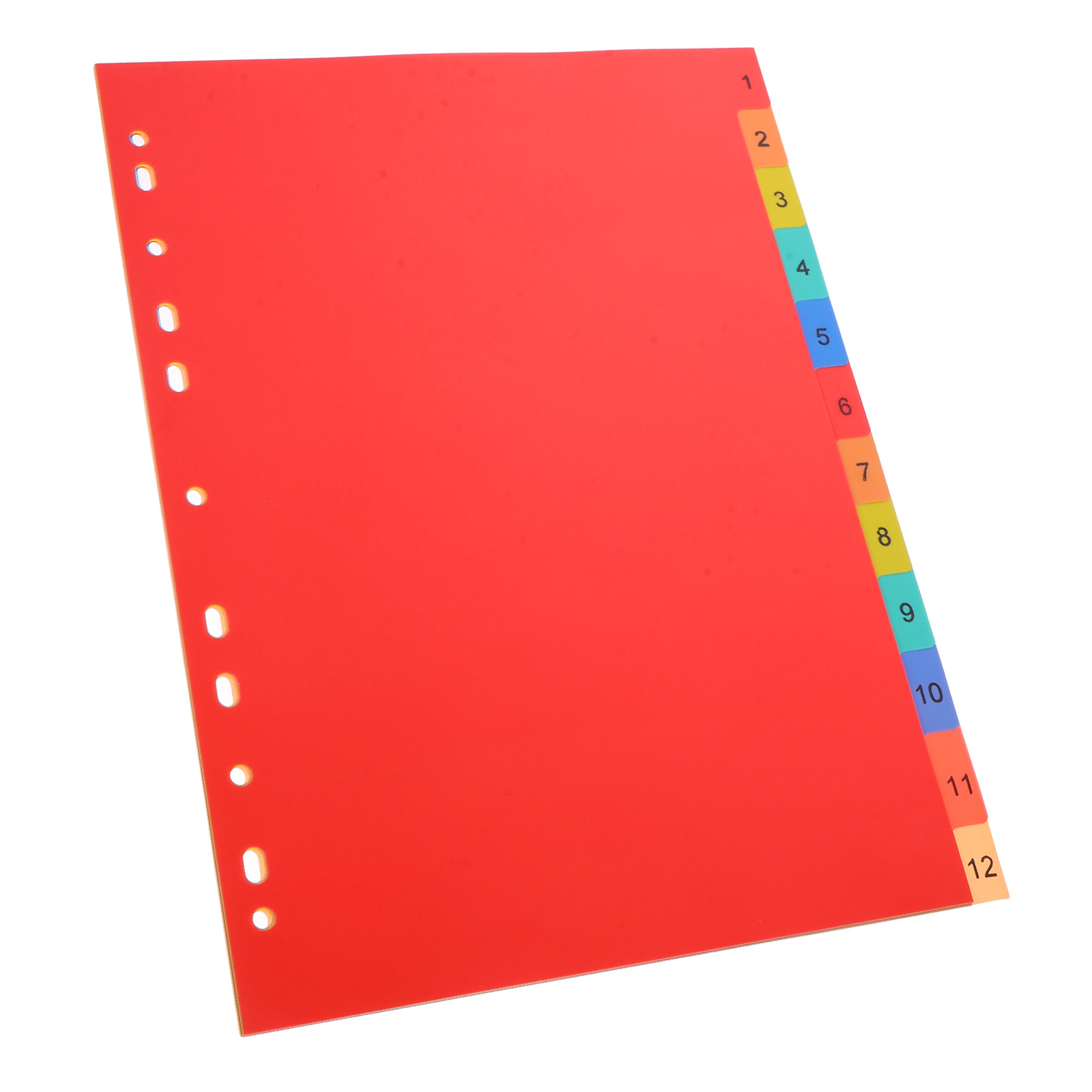 Divisores de página de hojas sueltas separadas A4, carpeta de números, archivo, carpeta de libros de Pp, pestañas de carpeta de plástico, divisores de carpeta de libros, marcador de página A4