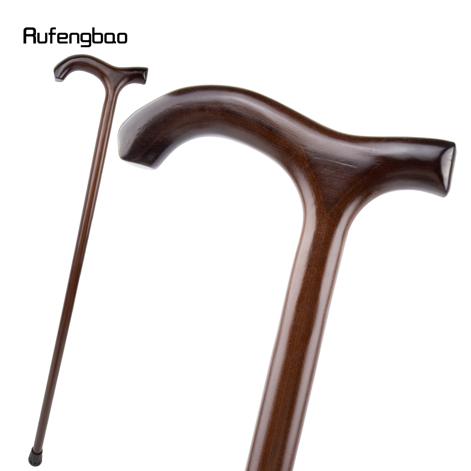 Bruine Houten Single Joint Fashion Walking Stick Decoratieve Cospaly Cane Halloween Mace Kruk Wand Kruiser 92Cm