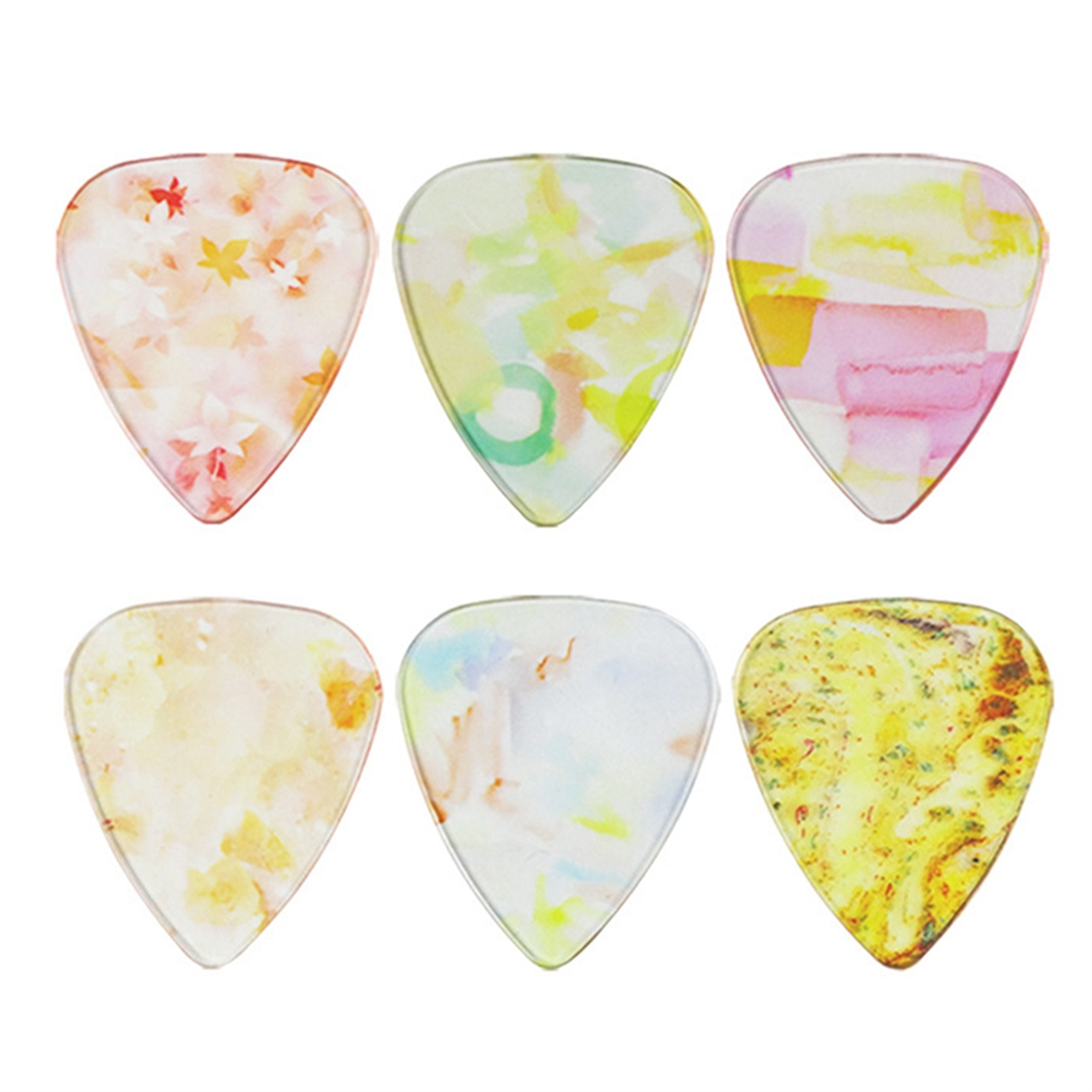 Palhetas transparentes a71p, palhetas de guitarra, guitarra folk, palhetas transparentes de cor personalizada b