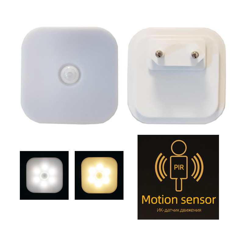 1/2 stücke Drahtlose LED Nachtlicht Motion Sensor EU Stecker kinder Nacht Licht Nacht Lampe Für Home Nachttisch schlafzimmer Flur