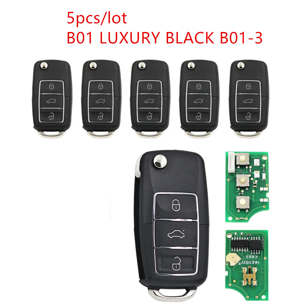 5pcs KD B01-3 B01 LUXO PRETO Para KD900/KD MINI/KD-X2 Programador Chave Série B Controle Remoto