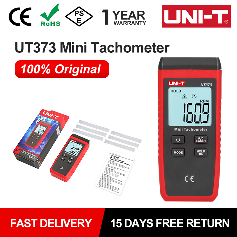 Tachymètre numérique de vitesse UNI-T UT373, Laser RPM, Tacometro sans contact, 99999 points, Mini RPM, rétro-éclairage