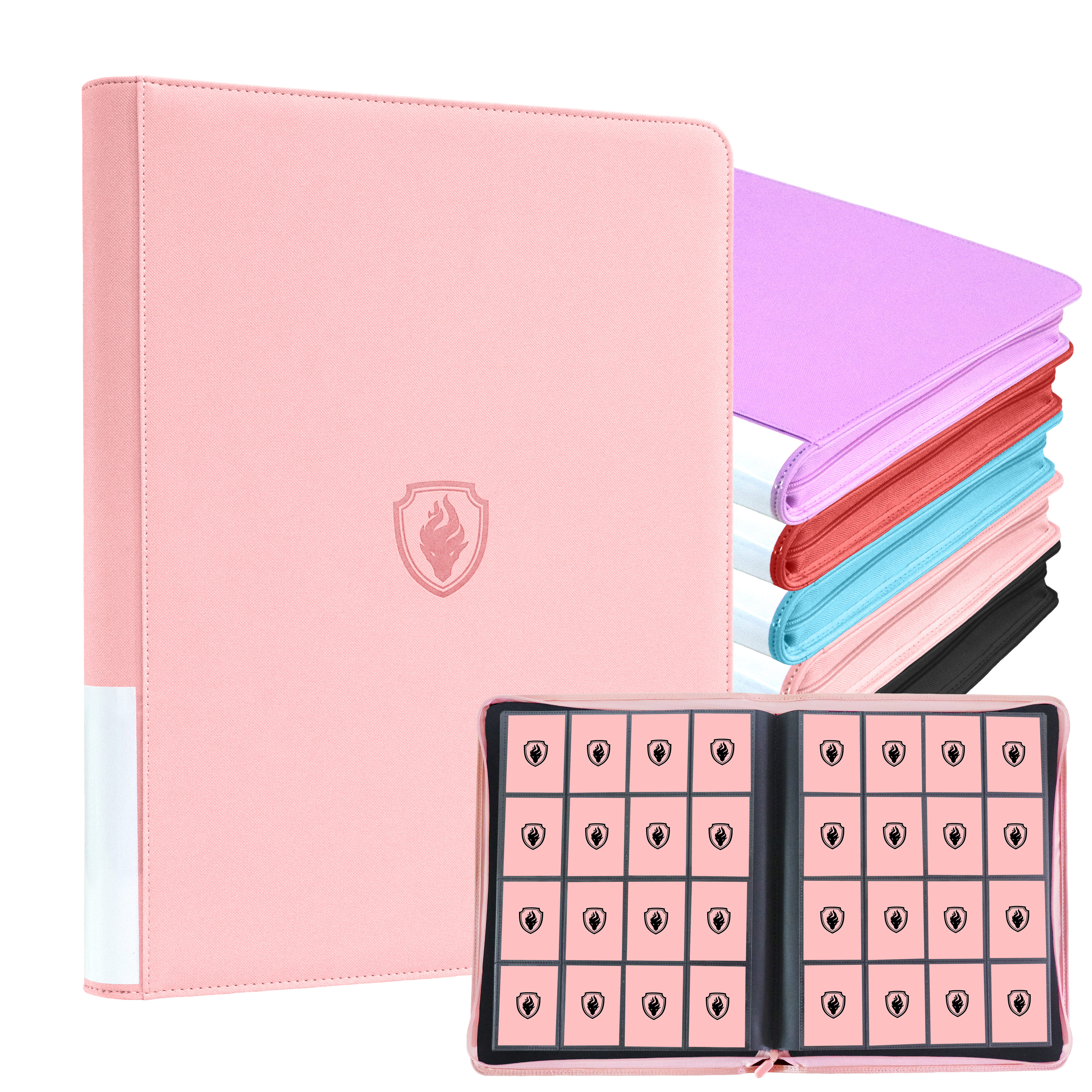 16-pocket trading card binder, biedt plaats aan 1600 kaarten, PU-collectiealbum voor sport trading cards & sportkaarten/spelkaarten, cadeau