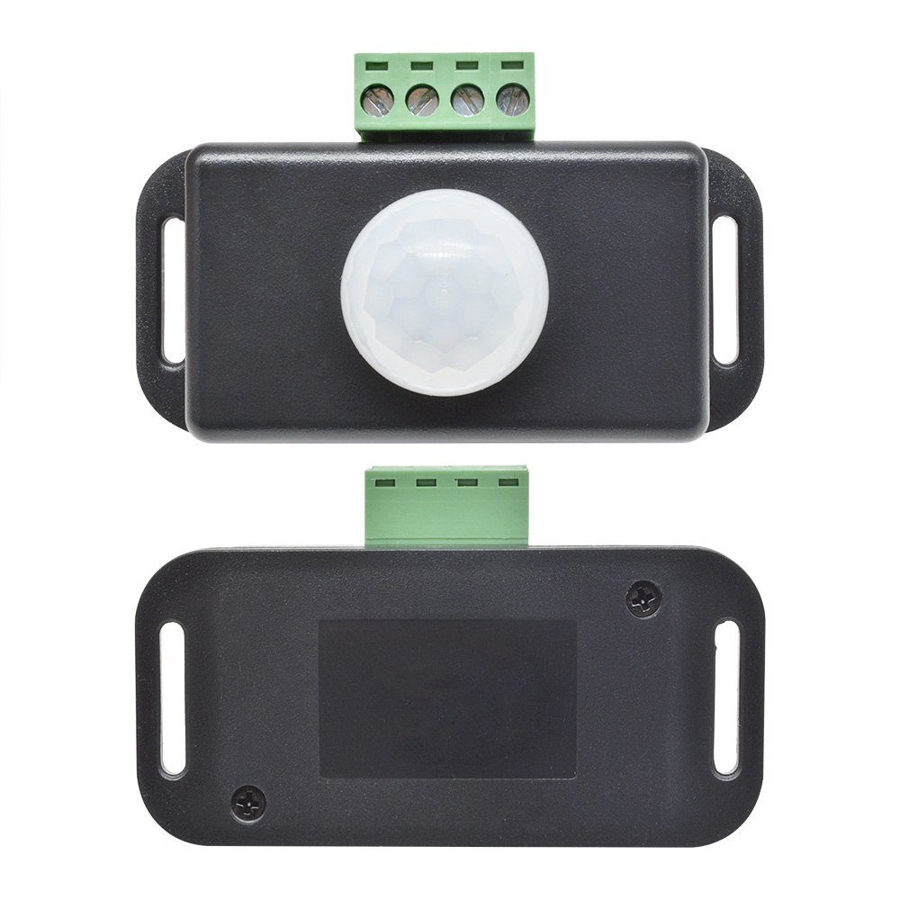 Sensor de movimiento por infrarrojos PIR ajustable DC 12V ~ 24V PIR Sensor de movimiento del cuerpo humano interruptor Detector para tiras LED lámpara de iluminación