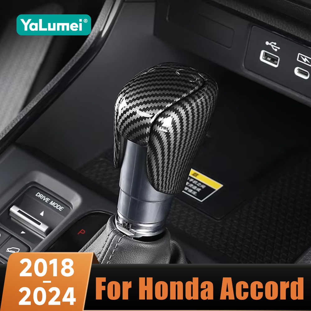 For Honda Accord 10th 11th Gen 2018 2019 2020 2021 2022 2023 2024 ABS Car Gear Shift Knob Head Cover Trim Sticker Non Slip Case