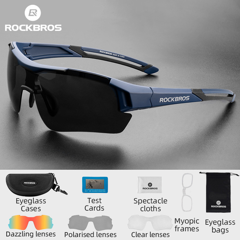 ROCKBROS okulary rowerowe mężczyźni kobiety okulary przeciwsłoneczne szosowe MTB rowerowe okulary z polaryzacją Outdoor Sport 3 soczewki gogle ochronne do jazdy konnej
