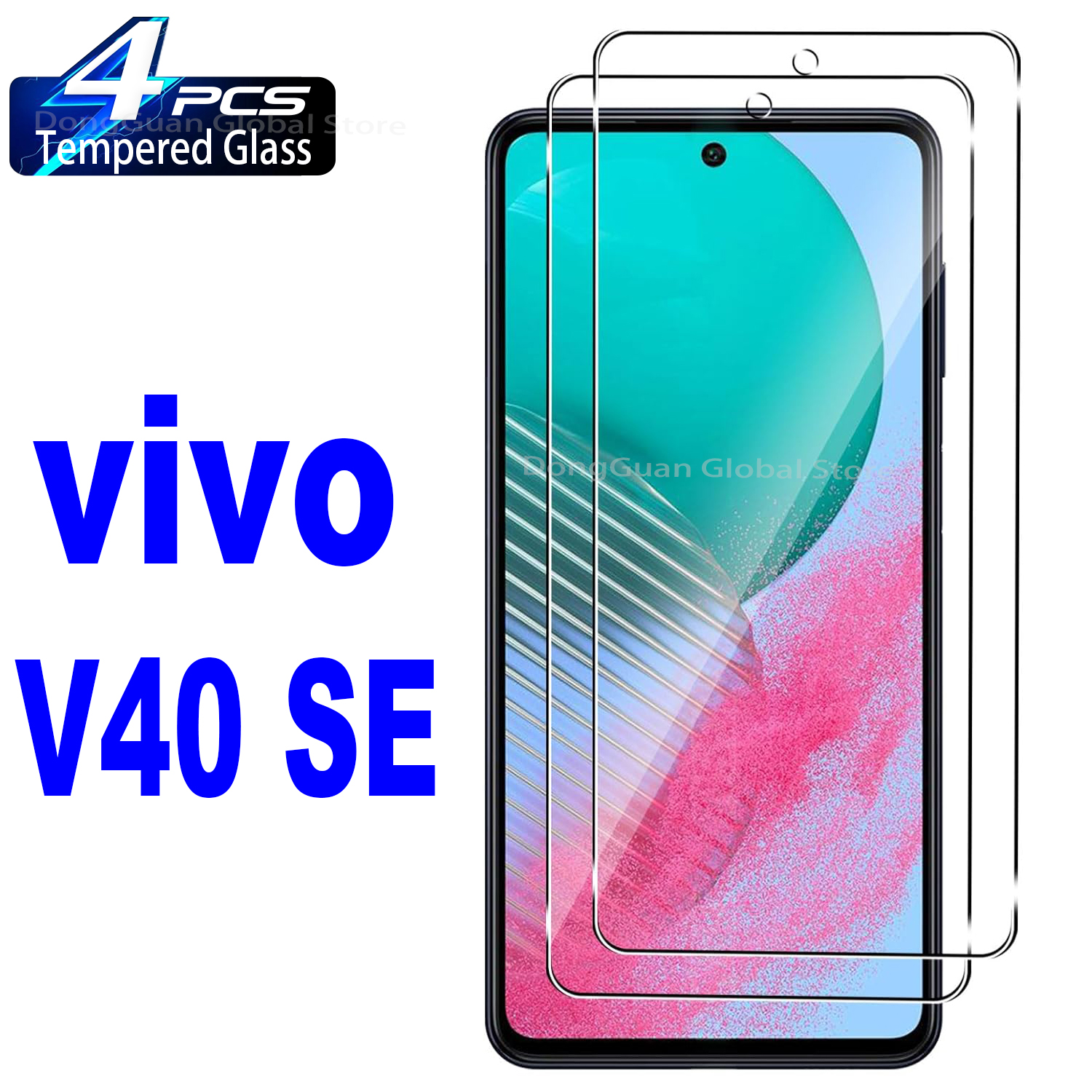 2/3/4 Uds vidrio templado para vivo V40 SE 5G película protectora de pantalla de vidrio