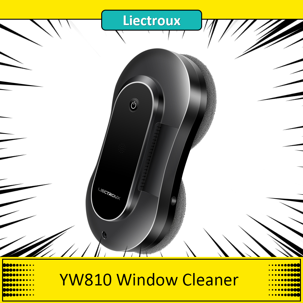 ( Código promocional: AEWD55) Robô de limpeza de janelas Liectoux YW810, Pulverização de Água Dupla, Memória inteligente, Home Glass Floor Wall Robot Window Cleaner, Sensor a Laser, Controle por APP