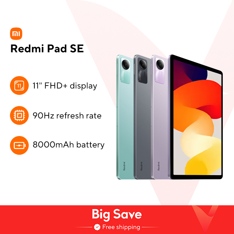 Xiaomi Redmi Pad SE 11 6 ГБ/128 ГБ 8 ГБ/256 ГБ Wi-Fi Зарядное устройство для ЕС Глобальная версия