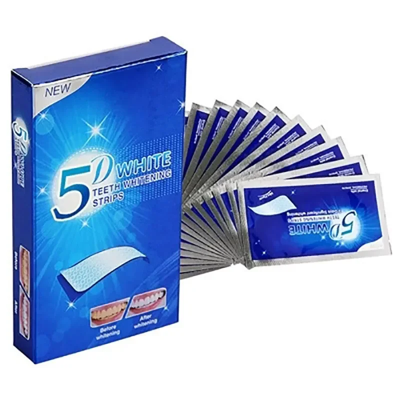 Pâte Dentaire 5D, Couleur Blanche Brillante, Couleur Verte, Melon, 7 Sachets et 14 Pièces