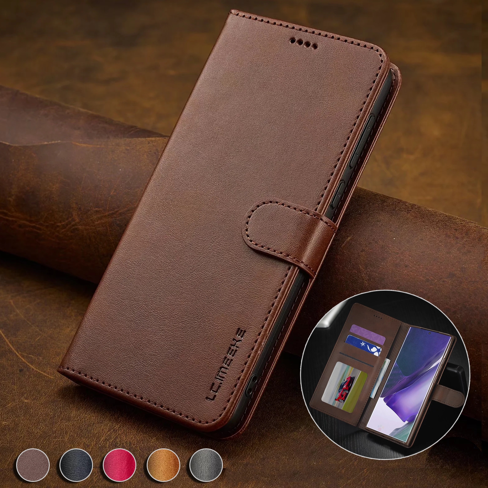 Кожаный чехол для Huawei Mate 60 Pro + Mate 30 20 Pro P40 P30 P20 Lite P Smart Z Honor 90 9X 400 X50 200 Lite Чехол-кошелек для телефона