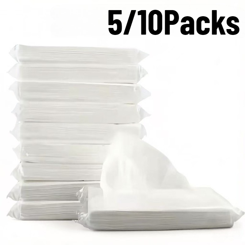 5/10Packs Disposable Tissue Supplement Pack Tissue Box Paper Refill Napkin Home Hotel Car Travel Restaurant Bathroom Cleaning