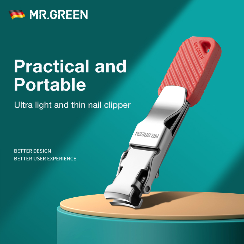MR.GREEN Compact Nail Clippers Foldable Nail Cutters Manicure Tools Portable Fingernail Clipper With Key Chain Nail Scissors