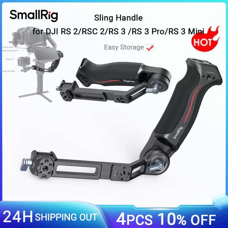 SmallRig Sling Dual Handgriff/Monitor Mount/NATO Klemme Zubehör für DJI RS 4 Mini/RS3/RS3 Pro/RS4 Pro/RS4 Stabilisator 3028B