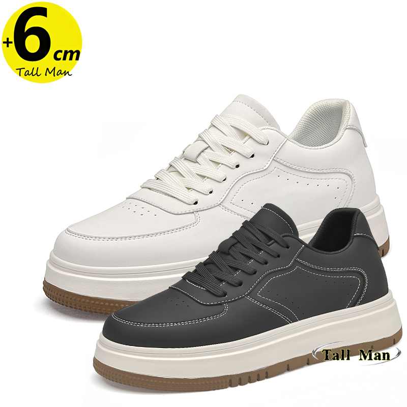 Męskie masywne buty sportowe podwyższające wzrost o 6 cm, rozmiary plus size 37-44