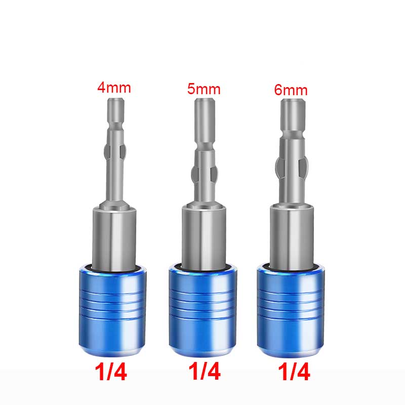 1Pcs Blauw Kleur 800 801 802 1/4 Inch Hex Shank Schroevendraaier Bit Houder Quick Release Elektrische Drive Bar boor Handgereedschap Onderdelen