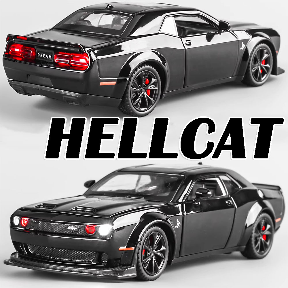 1:32 Hellcat Tomahawk Modell Spielzeug Supercars Legierung Diecast Sound Licht Türen Geöffnet Zurückziehen Simulation Sport Auto Spielzeug für Kinder