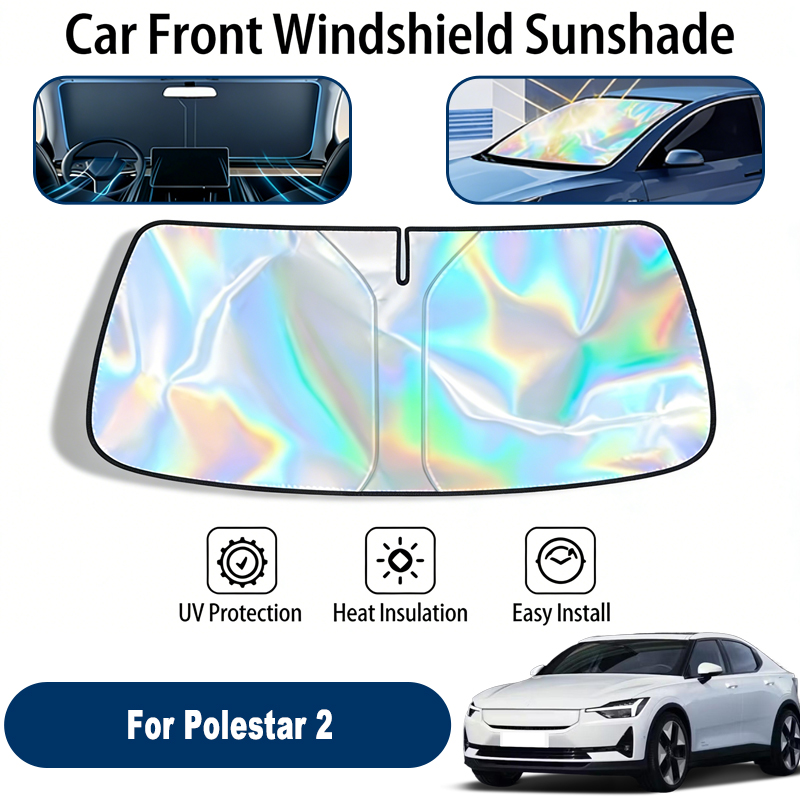 Pare-soleil pliable pour pare-brise Polestar 2, protection solaire réfléchissante UV pour fenêtre avant, accessoires