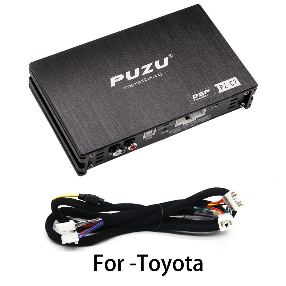 PUZU PZ-C7 faisceau de câbles 4X150W amplificateur DSP de voiture mise à niveau sonore d'autoradio processeur de Signal Audio numérique pour Toyota (Non-JBL)