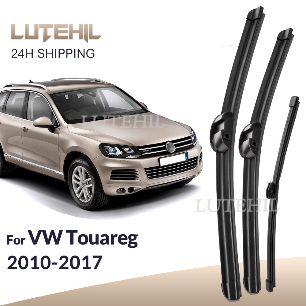 สําหรับ Volkswagen VW Touareg 2010-2017 2011 2012 ใบปัดน้ําฝนด้านหน้าและด้านหลังใบปัดน้ําฝนกระจกหน้าต่างแปรง 26 "+ 26" + 14"