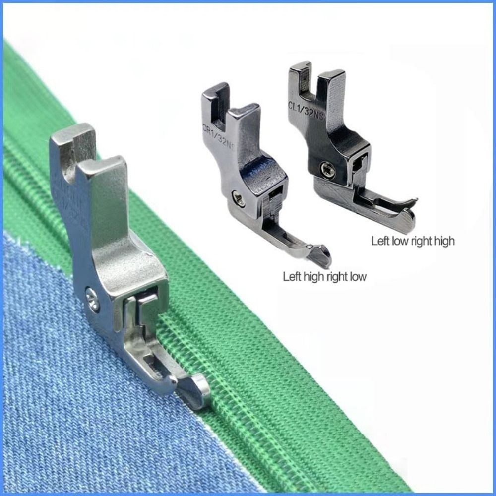 Borda esquerda e direita Guia Presser Foot, tipo estreito, durável Lockstitch máquina de costura, pés pressionando, para tricô e materiais finos