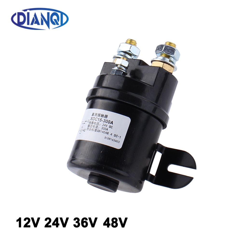 Контактор SDC15-300A SDC15-200A SDC15-100A DC6V 12V 24V 36V 48V 60V 72V 300A используется для электромобилей, инженерных машин