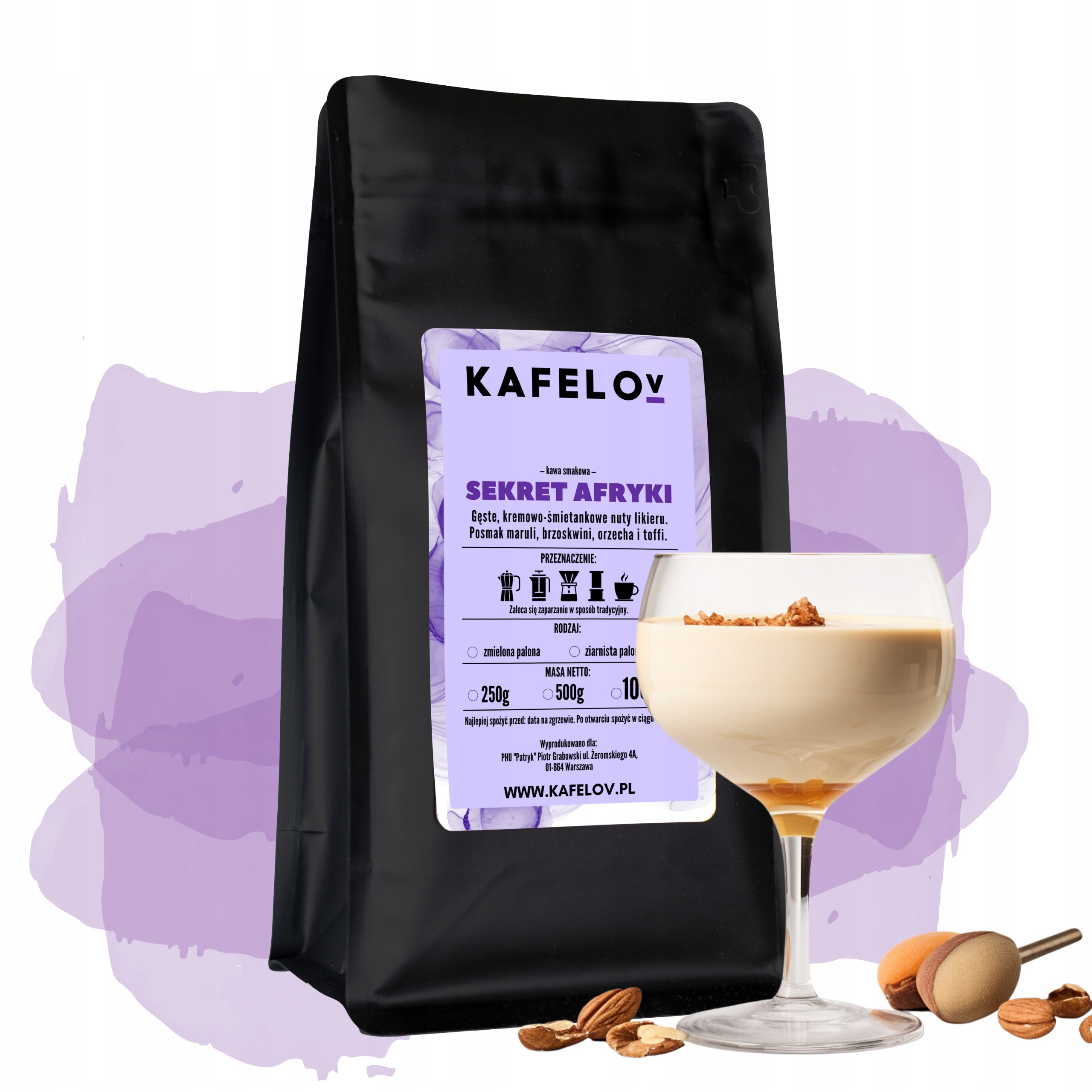 Aromatisierter gemahlener Kaffee 250g Das Geheimnis von Afrika Arabica frisch geröstet