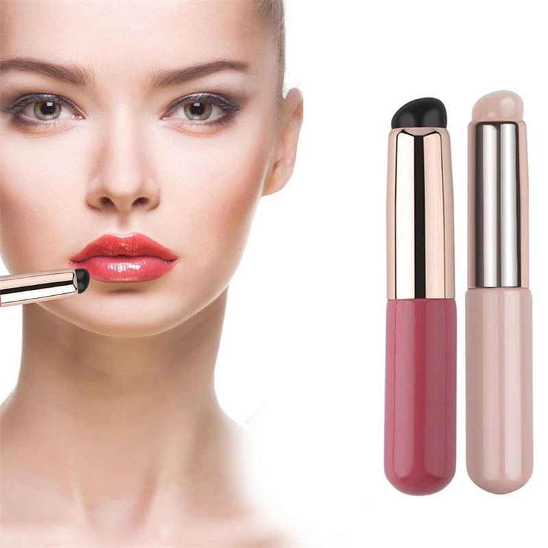 Siliconemake-Up Borstel Met Cover Cap Lipborstels Herbruikbare Draagbare Lippenborstel Voor Lippenbalsem, Lipgloss En Lipstick Stofdicht