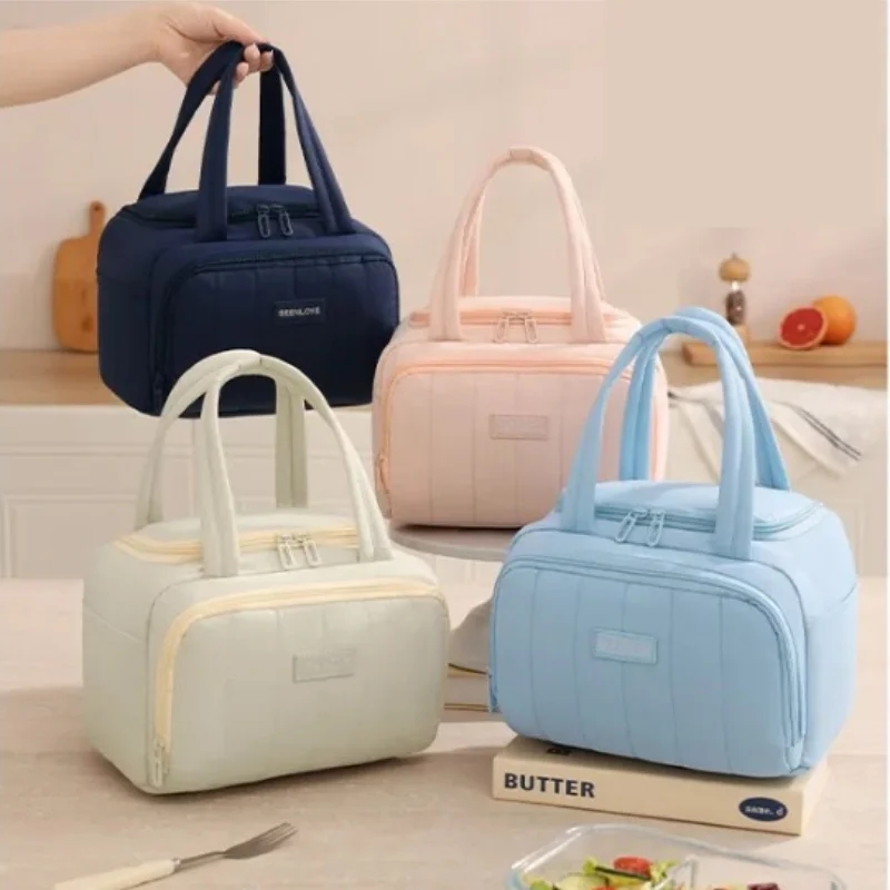 Scatola per il pranzo isolata trapuntata e isolata a tenuta stagna, borsa per il pranzo da viaggio di grande capacità, per lavoro, viaggi, spiaggia o picnic