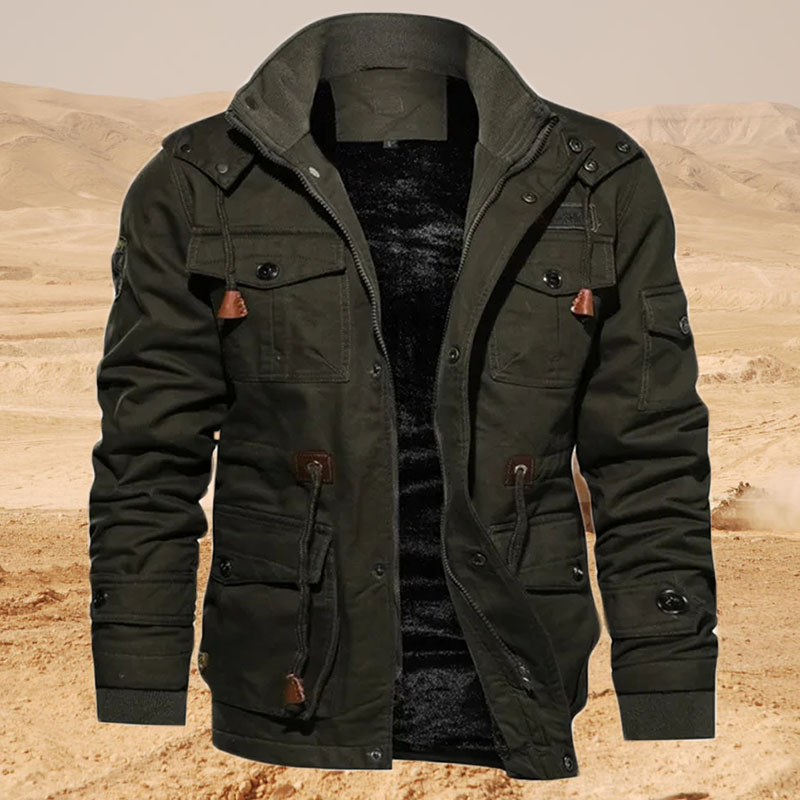 Outono e inverno homens na moda jaquetas casacos militares multi-bolso jaquetas de alta qualidade masculino algodão casual grosso quente parkas casacos