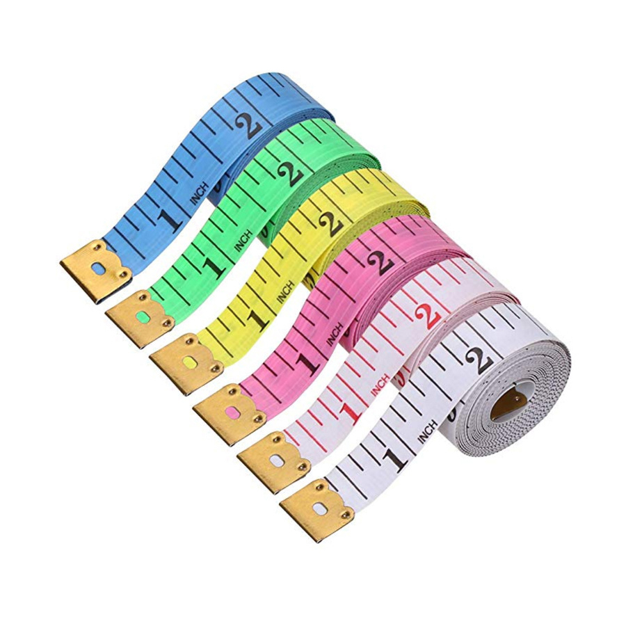 1/5/10 unidades de cinta métrica suave de 150 cm/60 pulgadas para sastre, cinta de medir en centímetros y metros para costura en colores aleatorios