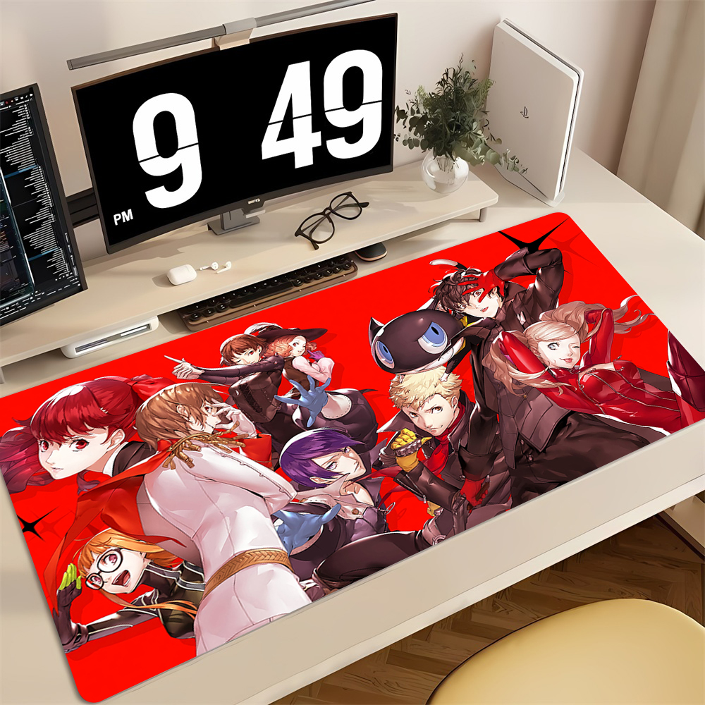 Desk Mat Gamer Mousepads P-persona 5 Pc Mouse Pad Office Desk Pads Large Mousepad Non-slip Mouse Mats For Computer gift XXL