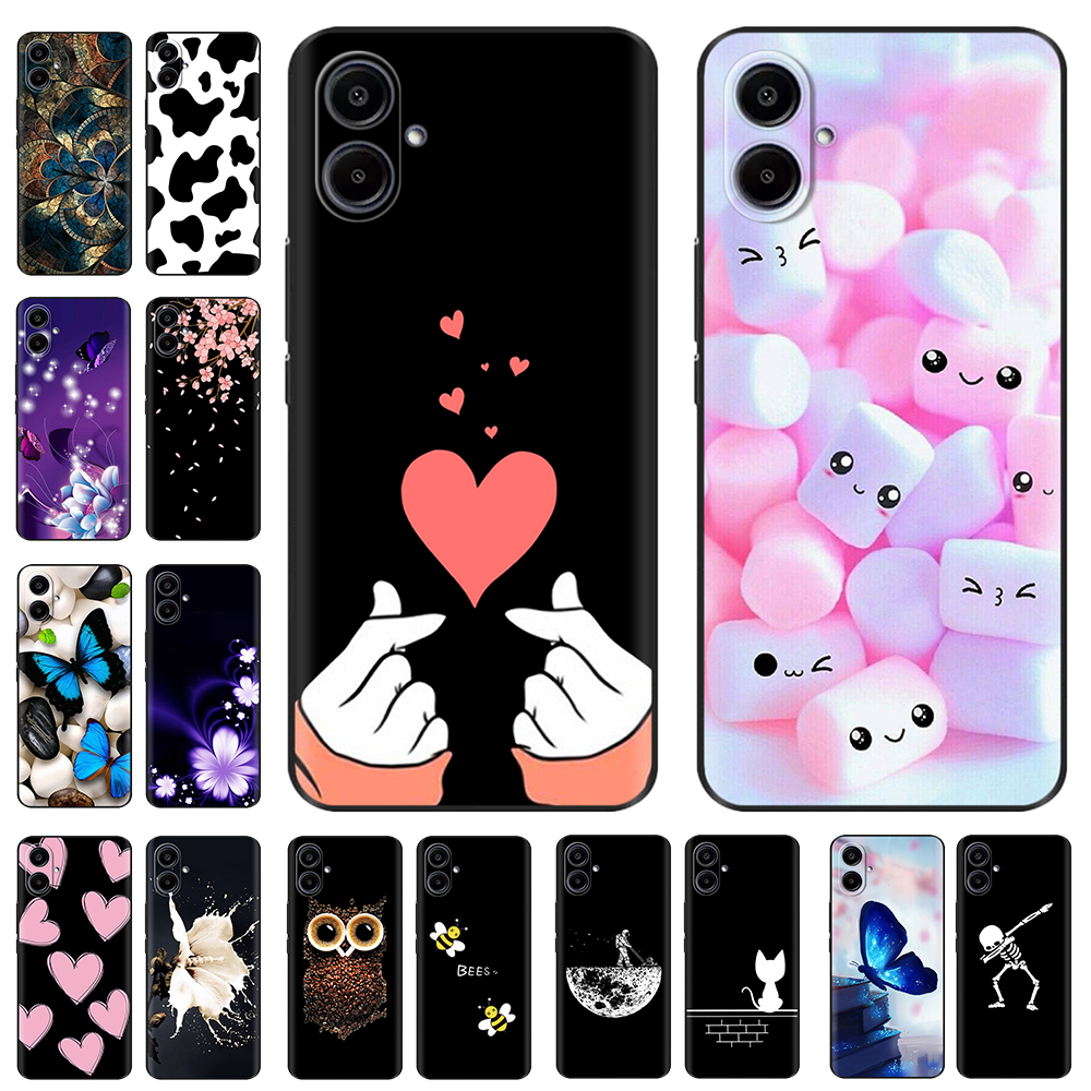 Para Samsung A07 4G funda hermosa flor protectora anticaída funda trasera de silicona para teléfono Samsung Galaxy A07 Fundas A 07 Fundas