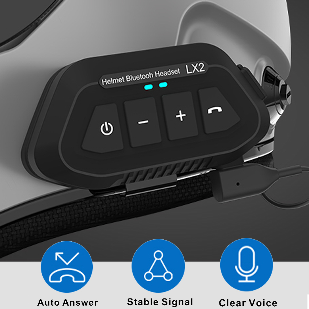 1200mAh オートバイヘルメットワイヤレスヘッドセット BT 5.0 Bluetooth ヘルメットヘッドセット音声アシスタントモトイヤホンバイクヘッドフォン