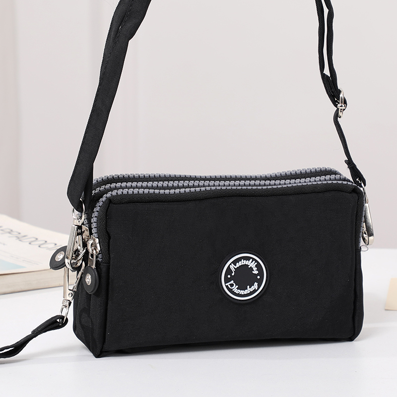 Mode dames crossbody tas grote capaciteit enkele schoudertas met drie ritsen telefoon en losse opbergtas