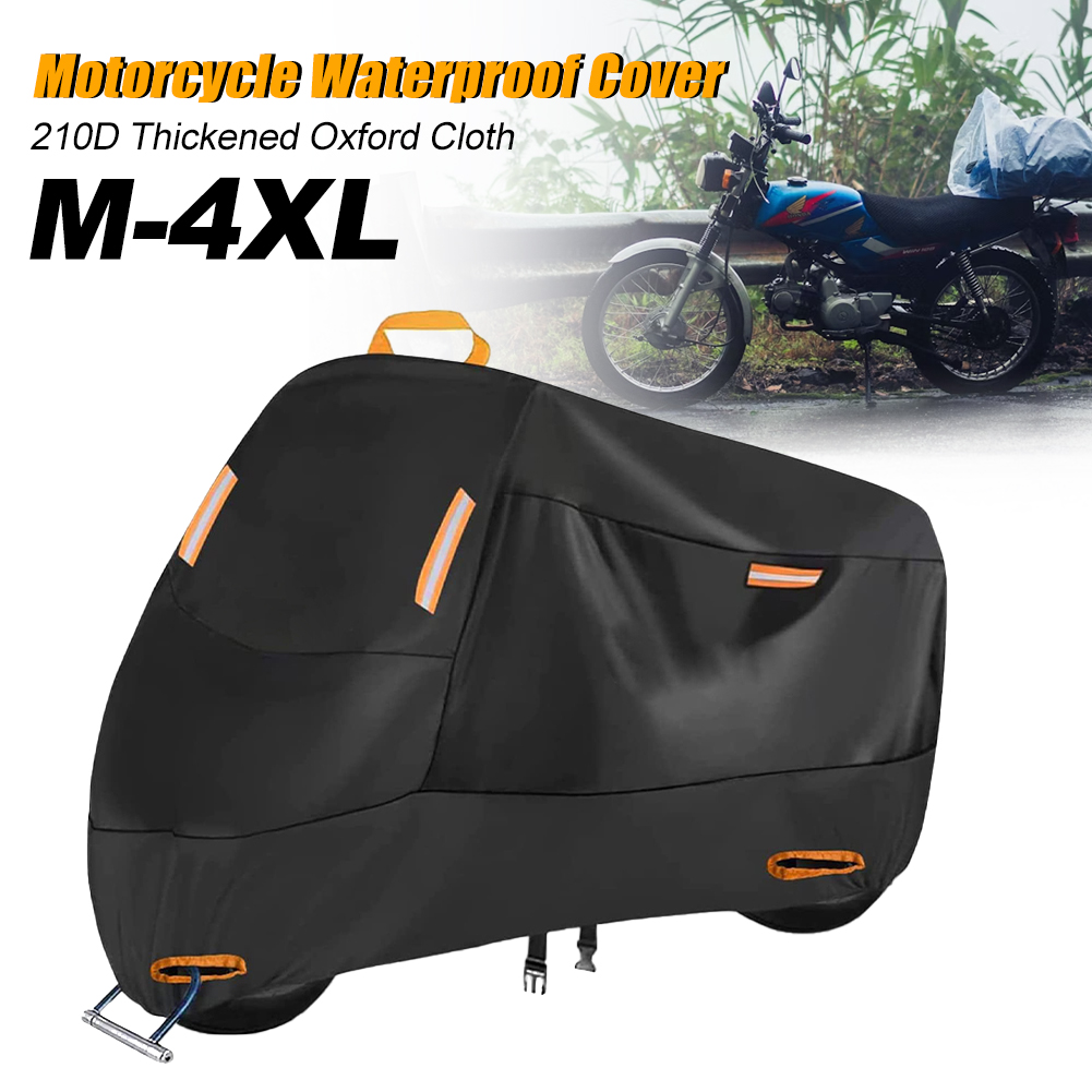 Housse de moto universelle imperméable 210D épais Oxford tissu poussière pluie neige Protection moto housse de pluie parasol Protection UV