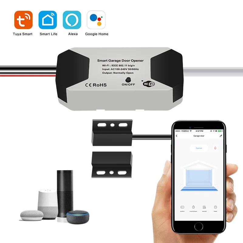 Tuya Garagentor öffner Wifi Smart Gate App Sprach steuerung Smart Life Fernbedienung funktioniert mit Alexa Google Home Assistant